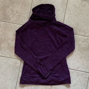 Kyodan Womens Activewear Funnel Neck Athletic Heathered Purple Pullover